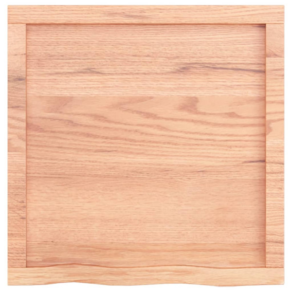 Encimera de baño madera maciza tratada marrón claro 60x60x6 cm M 4