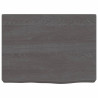 Encimera de baño madera maciza tratada gris oscuro 40x30x6 cm 3