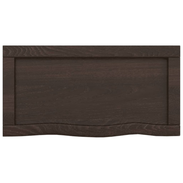 Bancada p/ WC 40x30x(2-6)cm madeira tratada maciça castanho M 4