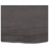 Encimera de baño madera maciza tratada gris oscuro 60x50x6 cm 3