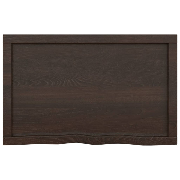 Bancada p/ WC 80x50x(2-6)cm madeira tratada maciça castanho M 4