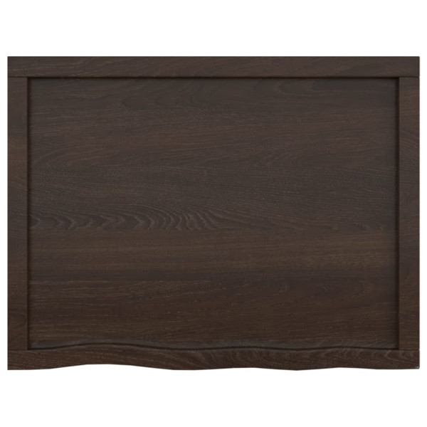 Bancada p/ WC 80x60x(2-6)cm madeira tratada maciça castanho M 4