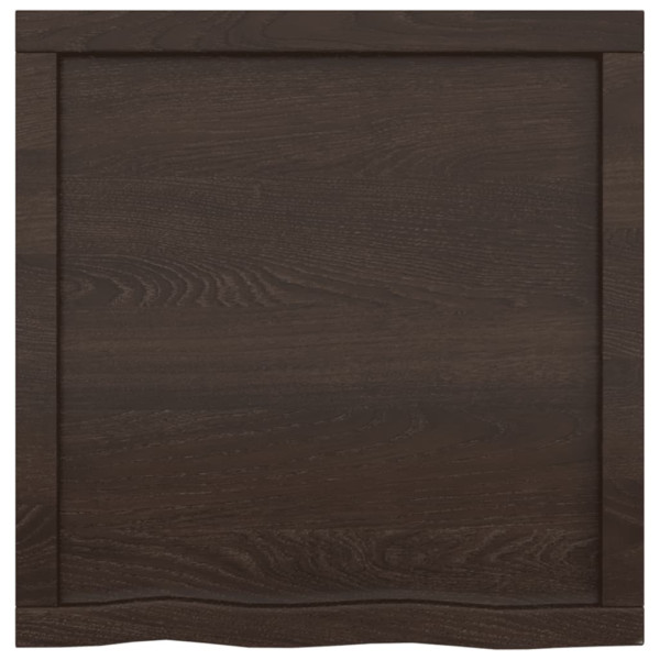 Encimera de baño madera maciza tratada gris oscuro 60x60x4 cm M 4