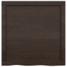 Encimera de baño madera maciza tratada gris oscuro 60x60x4 cm 4
