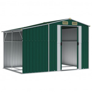 Abrigo de jardim 277x192.5x179 cm aço galvanizado verde H