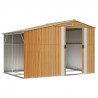 Cobertizo jardín acero galvanizado marrón claro 277x192.5x179cm 3