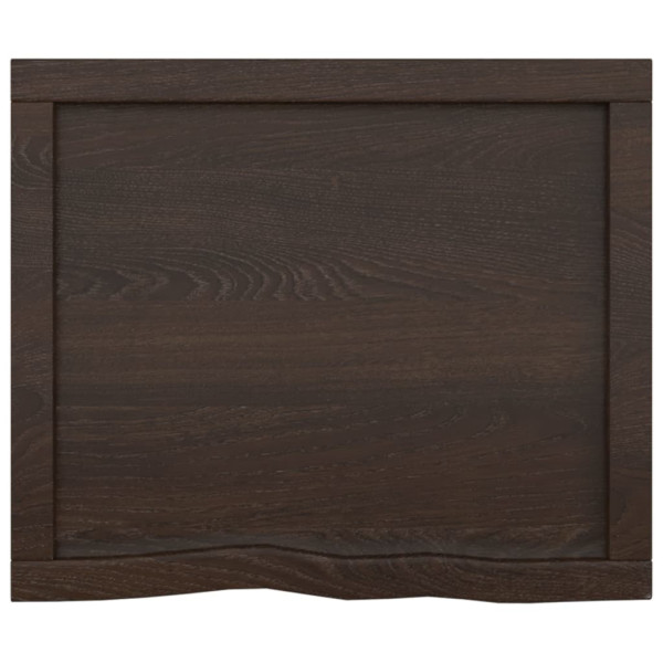 Bancada p/ WC 60x50x(2-4)cm madeira tratada maciça castanho M 4