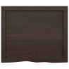 Encimera de baño madera maciza tratada gris oscuro 60x50x4 cm 4
