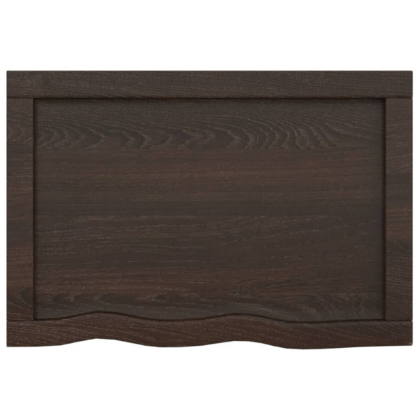 Bancada p/ WC 60x40x(2-6)cm madeira tratada maciça castanho M 4