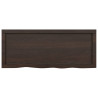Bancada p/ WC 100x40x(2-6)cm madeira tratada maciça castanho 4