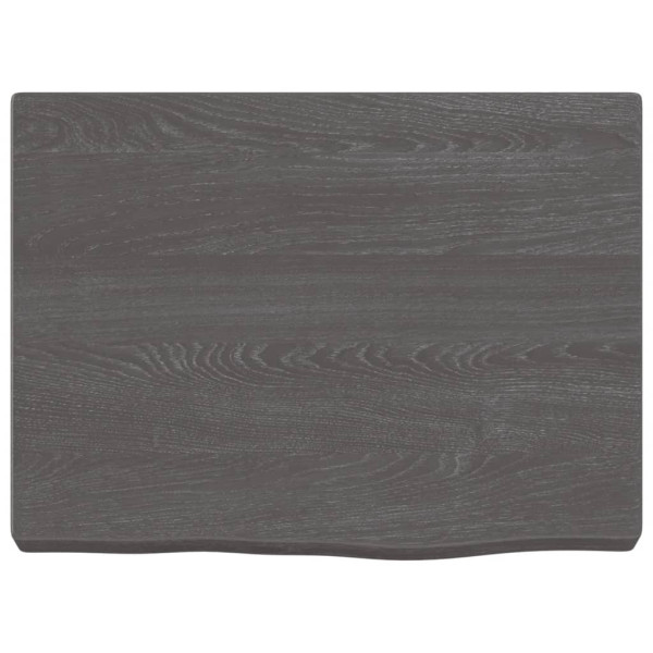 Encimera de baño madera maciza tratada gris oscuro 40x30x4 cm M 3