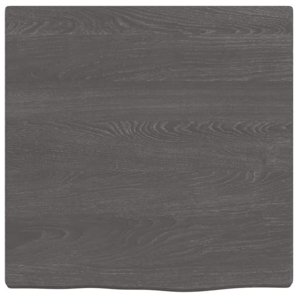 Encimera de baño madera maciza tratada gris oscuro 40x40x2 cm M 3