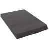 Encimera de baño madera maciza tratada gris oscuro 40x60x6 cm 2