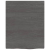 Encimera de baño madera maciza tratada gris oscuro 40x50x2 cm 3