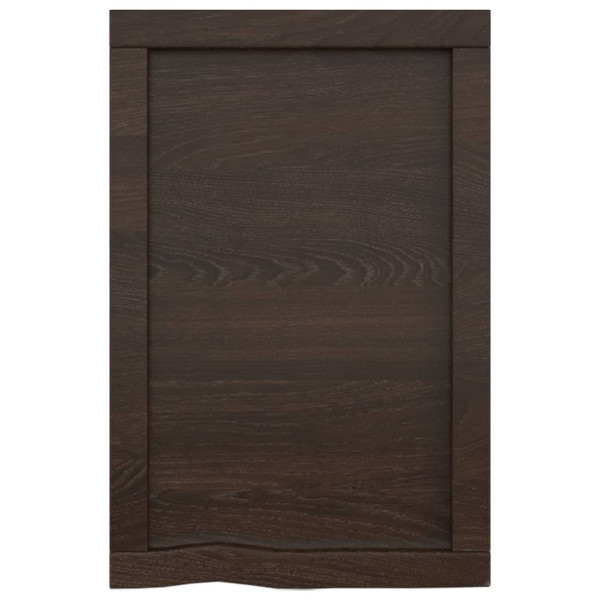 Encimera de baño madera maciza tratada gris oscuro 40x60x4 cm M 4