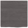 Encimera de baño madera maciza tratada gris oscuro 40x40x4 cm 3
