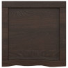 Encimera de baño madera maciza tratada gris oscuro 40x40x4 cm 4