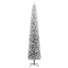Árvore de Natal fina c/ suporte e flocos de neve 270 cm PVC 2
