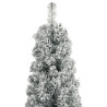Árvore de Natal fina c/ suporte e flocos de neve 270 cm PVC 3