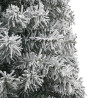 Árbol Navidad estrecho con soporte y nieve artificial PVC 270cm 4