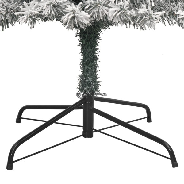 Árbol Navidad estrecho con soporte y nieve artificial PVC 270cm M 5