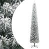Árvore de Natal fina c/ suporte e flocos de neve 300 cm PVC 2