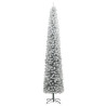 Árvore de Natal fina c/ suporte e flocos de neve 300 cm PVC 1