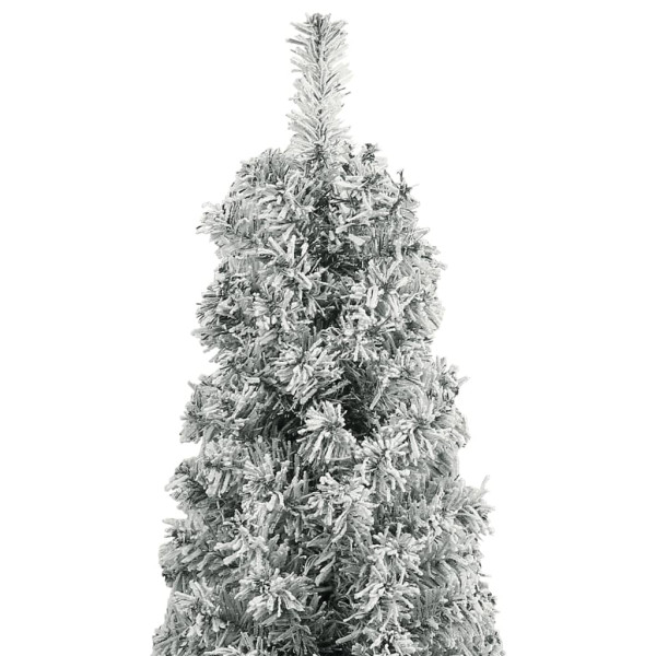 Árbol Navidad estrecho con soporte y nieve artificial PVC 300cm M 3