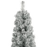 Árvore de Natal fina c/ suporte e flocos de neve 300 cm PVC 3