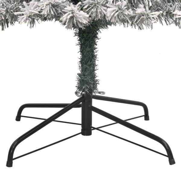 Árbol Navidad estrecho con soporte y nieve artificial PVC 300cm M 5