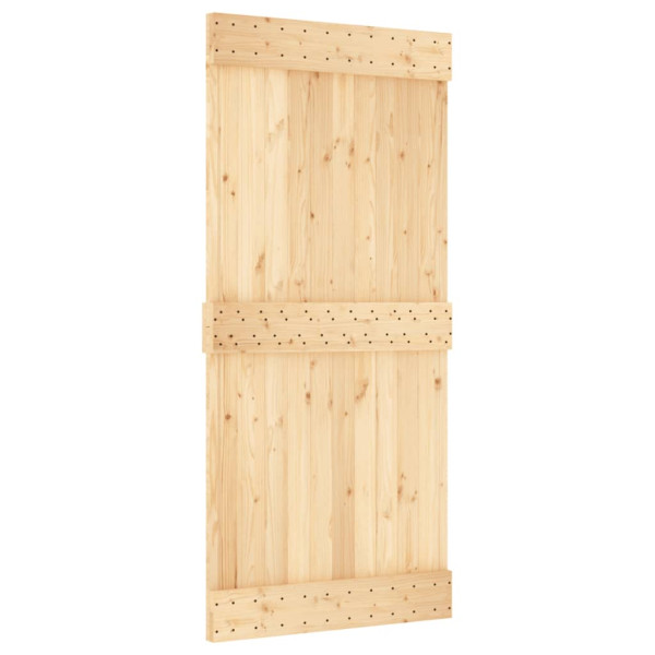 Puerta corredera con herrajes madera maciza de pino 95x210 cm M 3