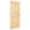 Puerta corredera con herrajes madera maciza de pino 85x210 cm 3