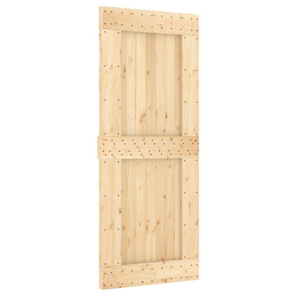 Puerta corredera con herrajes madera maciza de pino 85x210 cm M 3