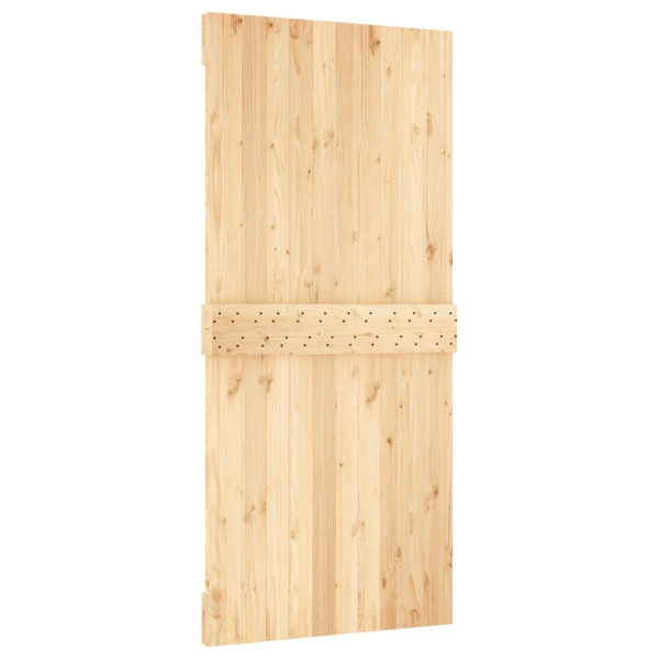 Puerta corredera con herrajes madera maciza de pino 95x210 cm M 5