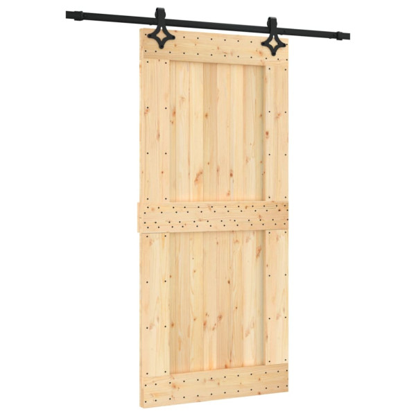 Puerta corredera con herrajes madera maciza de pino 95x210 cm M 2