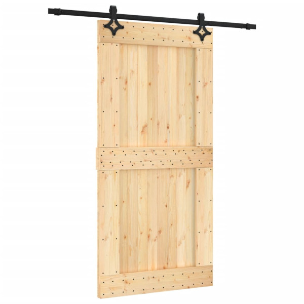 Puerta corredera con herrajes madera maciza de pino 100x210 cm M 2