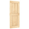 Puerta corredera con herrajes madera maciza de pino 85x210 cm 3
