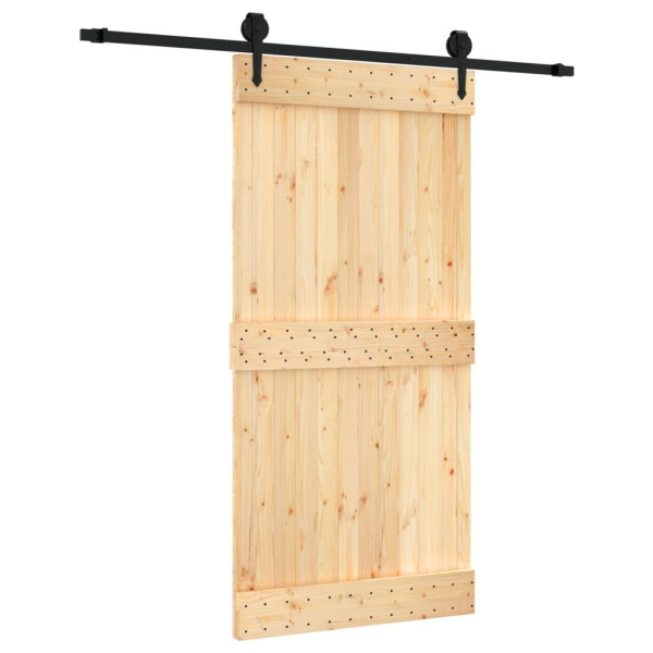 Puerta corredera con herrajes madera maciza de pino 100x210 cm M 2