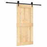 Puerta corredera con herrajes madera maciza de pino 95x210 cm 2