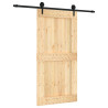 Puerta corredera con herrajes madera maciza de pino 100x210 cm 2