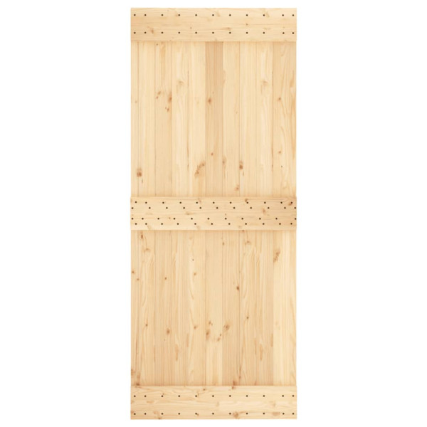 Puerta corredera con herrajes madera maciza de pino 85x210 cm M 4