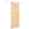 Puerta corredera con herrajes madera maciza de pino 80x210 cm 2