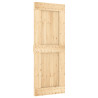 Puerta corredera con herrajes madera maciza de pino 80x210 cm 3