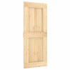 Puerta corredera con herrajes madera maciza de pino 85x210 cm 3