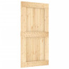 Puerta corredera con herrajes madera maciza de pino 100x210 cm 3