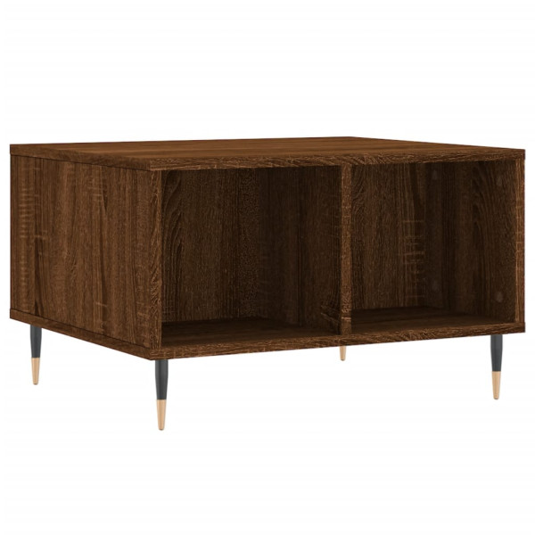 Mesa de centro madera contrachapada marrón roble 60x50x36.5 cm M 2