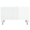 Mesa de centro madera contrachapada blanco brillo 60x50x36.5 cm 4