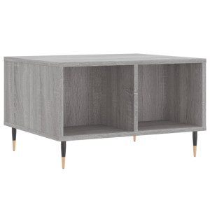 Mesa de centro madera contrachapada gris Sonoma 60x50x36.5 cm H
