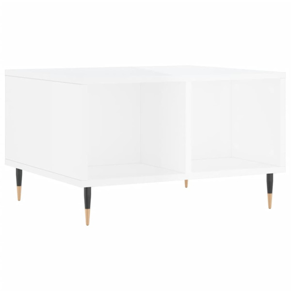 Mesa de centro 60x50x36.5 cm derivados madeira branco brilhante M 2