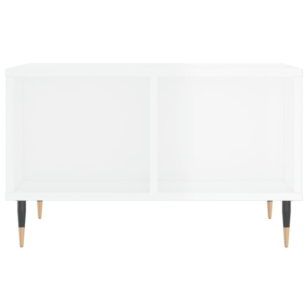 Mesa de centro 60x50x36.5 cm derivados madeira branco brilhante M 4